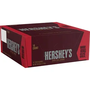 HERSHEY'S Special Dark Chocolate Candy Bars, King Size (18)