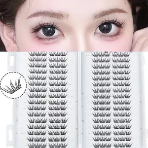 Novice Large Capacity Blue Tears Eyelash Book, Natural Simulation Single Cluster Curled Small Thin Sheet Segmented Eyelashes, 32 Rows, Eyelash Extensions