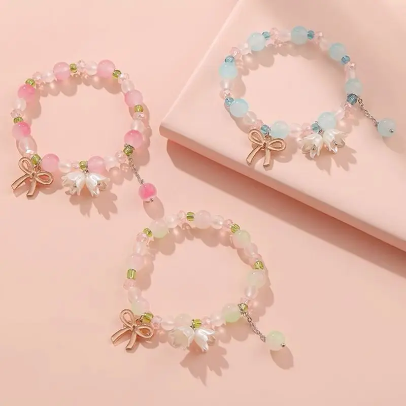 #JY  10Pc DIY handcrafted "heavy-duty" style glazed bead bracelet (Instagram-inspired, trendy design); set of 10 bracelets shipped at random.