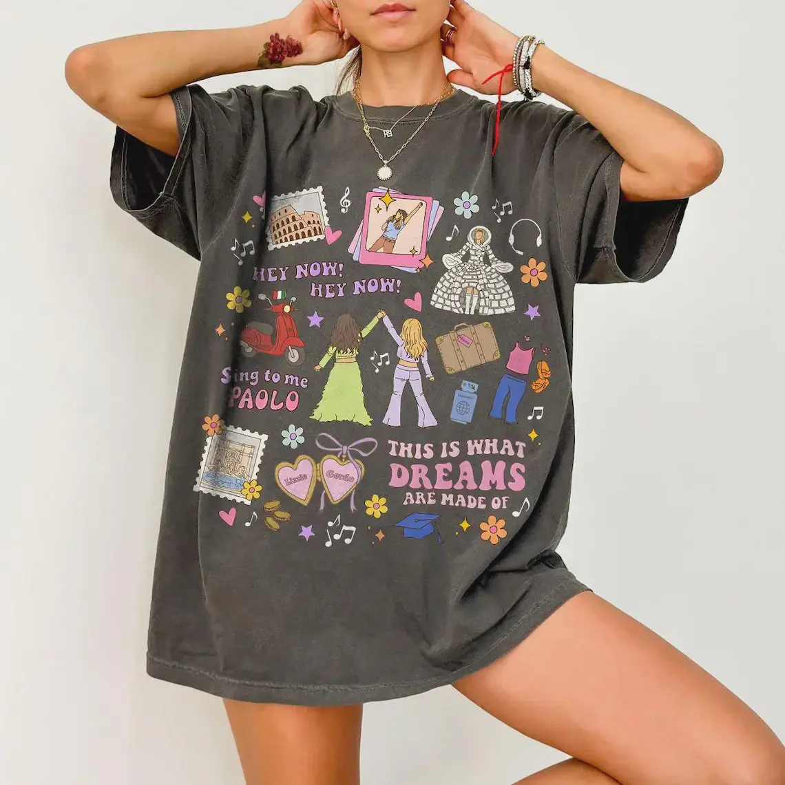 Lizzie McGuire Retro Graphic Tee | Comfort Colors Hilary Duff Lucky Me Tour 2026 Shirt | Sing To Me Paolo Y2K Nostalgia Merch