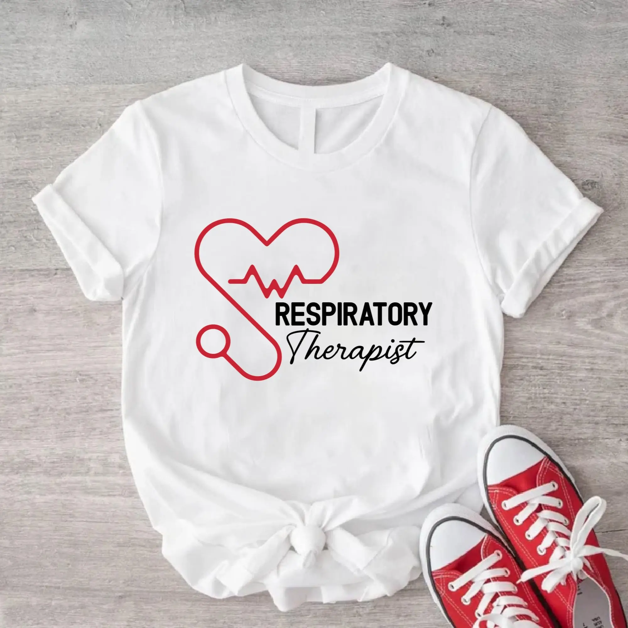 Respiratory Therapist Shirt, RT Stethoscope Heart T-Shirt, Gift Tee For Respiratory Therapist, Therapist Assistant Shirt, Lung Therapist Tee.