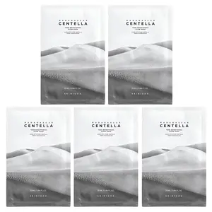SKIN1004 Madagascar Centella, Tone Brightening Glow Beauty Mask, 5 Sheets, 0.84 fl oz (25 ml) Each