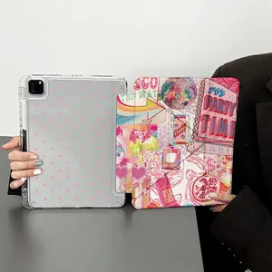 1 Piece Protective Folio Tablet Case with Pen Holder,Foldable Tablet Case, Tablet Casing Compatible with iPad 10th 10.9-inch 2022/iPad Air 13(M3 2025)/iPad 11/7th/8th Gen/Air 2/Air4/5 Auto Sleep/Wake Function/Tablet Accessories