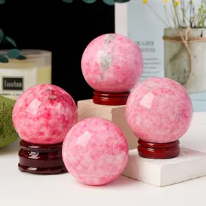 Natural Eudialyte Crystal Sphere – Polished Healing Stone Ball for Emotional Balance, Energy Cleansing & Home Décor