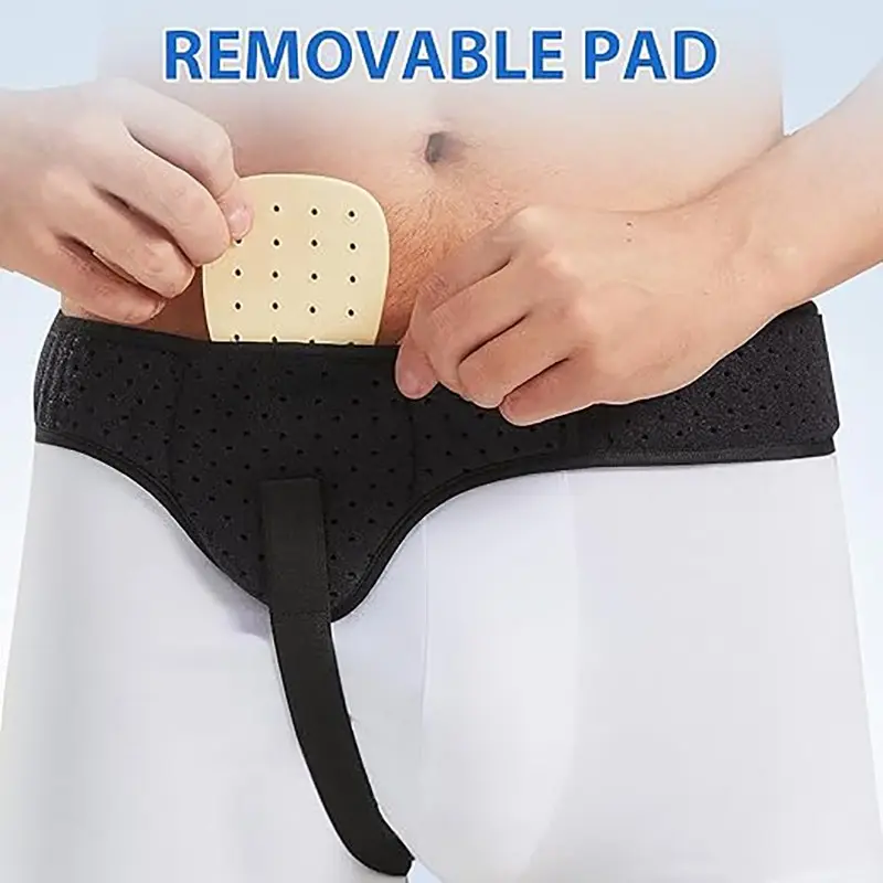 Men and Women Left or Right Side Supportive Groin Braces with Removable Compression Pads for Pre or Post-Surgical Scrotal, Femoral, Comfortable Adjustable Waist Strap Guard Healthcare Recovery Belt