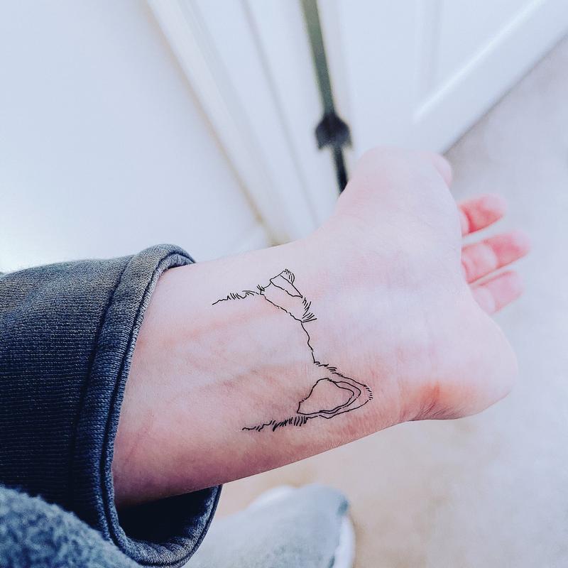 Temporary Tattoo Sheet Pick a Design 8.5" x 11" | Dog or Cat Outline Temporary Tattoos