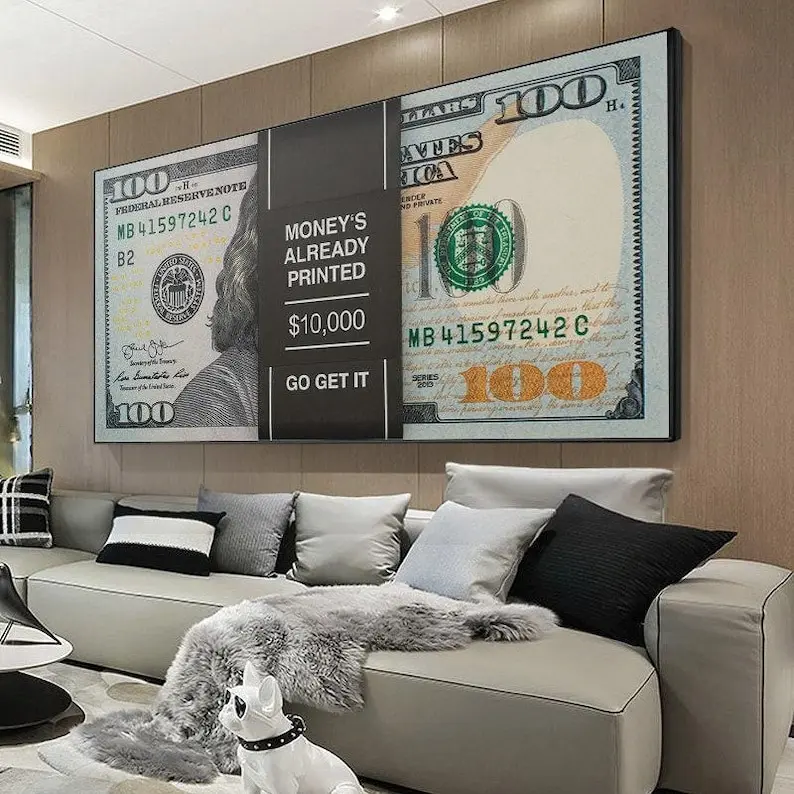 Money's Already Printed Money Posters, Nordic Modern Wall Art