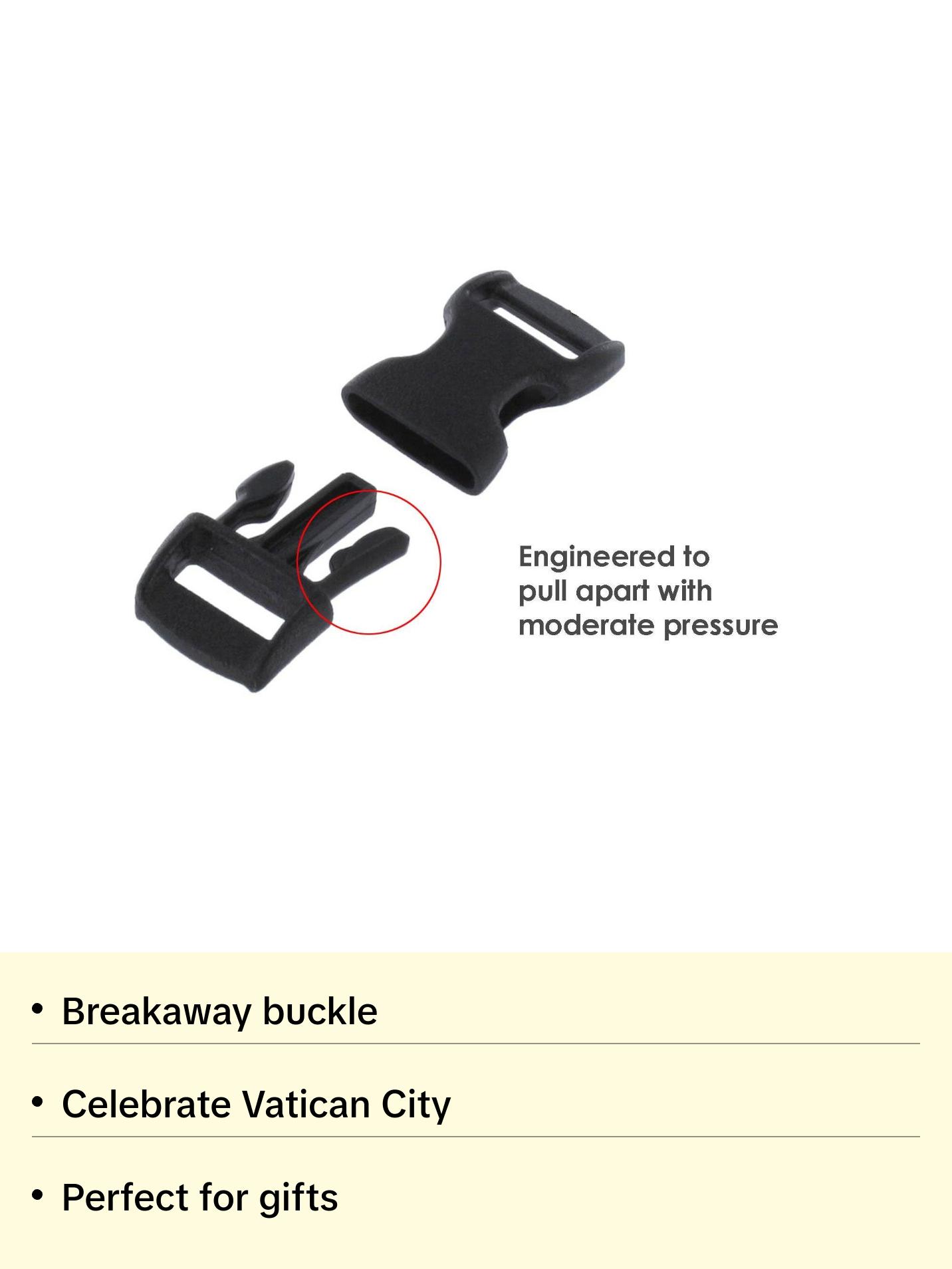 Cat Collar with Vatican City Flag | Great For National Holidays, Festivals, Parades, Sporting Events, Pride Events