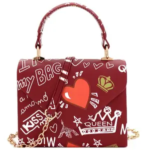 Encouraging Woman Graffiti Satchel Cross Body