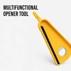 MIUVA Multifunctional Easy Grip Opener Tool, Handheld Jar Lid Remover and Pull-Tab Can Opener, Portable Bottle Cap Opener Kitchen Gadget for Home, Camping and Travel