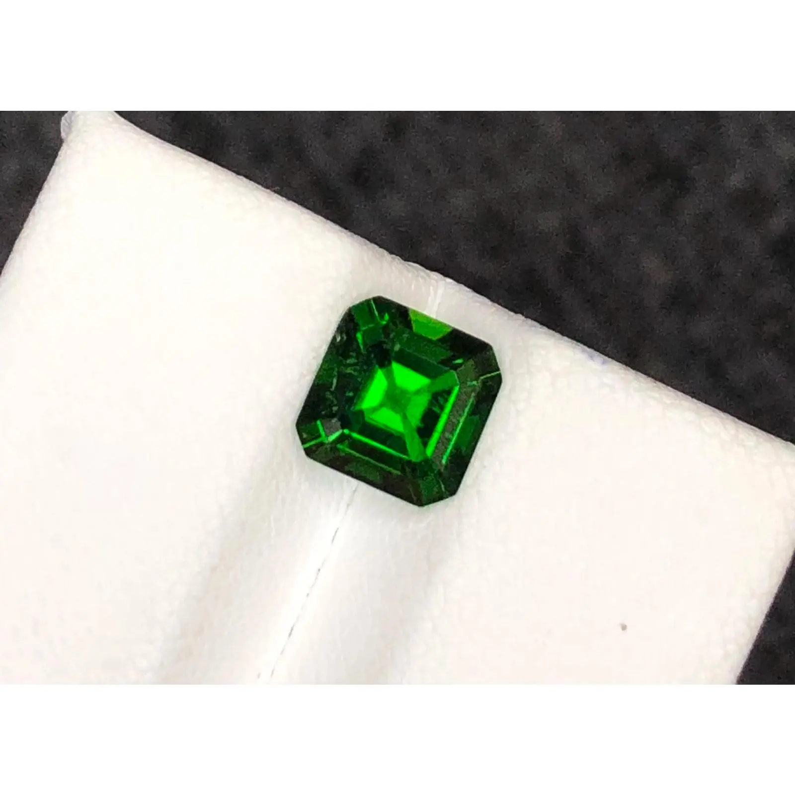(1.95ct) Natural Chrome Diopside - Rare Asscher Cut - AAA Forest Green - Untreated Gemstone (WAV50)