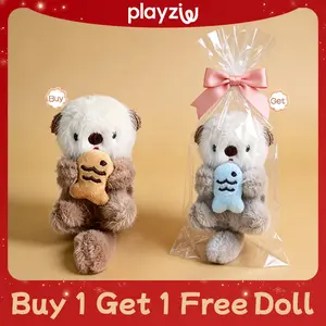 Cute Otter Plush Keychain, Bagcharm, Handmade Soft Animal Pendant, Bag Accessory, Unique Heart-Shaped Design, Perfect Birthday Gift for Friends/Kids, Local Delivery.