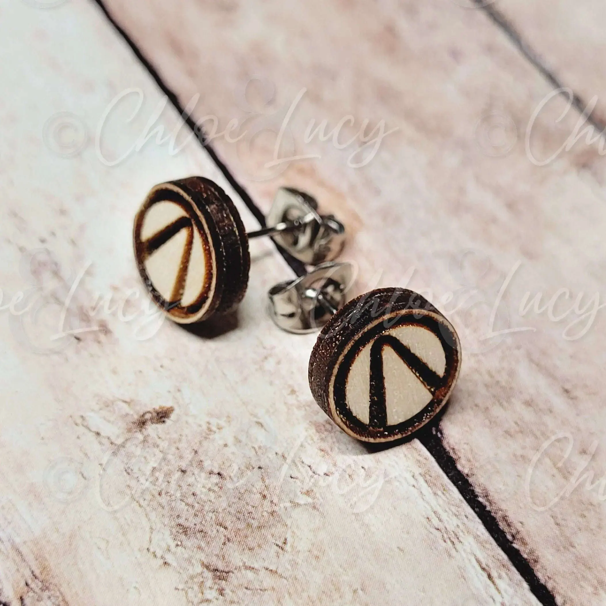 Borderlands Vault Hunter Laser Engraved Earrings Studs, Costume Jewelry Stud Earring Accessories for Fans