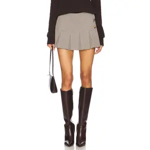 MORE TO COME Florita Pleated Skirt in Plaid