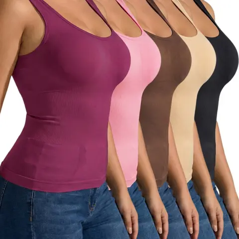 Women's Seamless Sleeveless Underwear Shapewear Body Shapers Tank Tops Shaping Tops (S-4XL), Breathable Comfortable Soft Stretchy Elastic Fabric, Casual Daily Wear for All Seasons