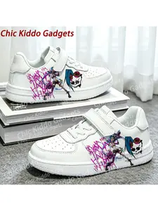 2026 Hot Selling Jinx Cool personality Woman Children White Shoes Woman Pattern Printed Design Thick Sole Durable Sneaker Gift