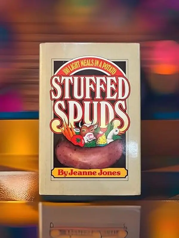 Used Hardcover Cookbook - Stuffed Spuds: 100 Easy Recipe Light Meals in a Potato by Jeanne Jones, Ideal for Home Cooking, 100 Light Meals