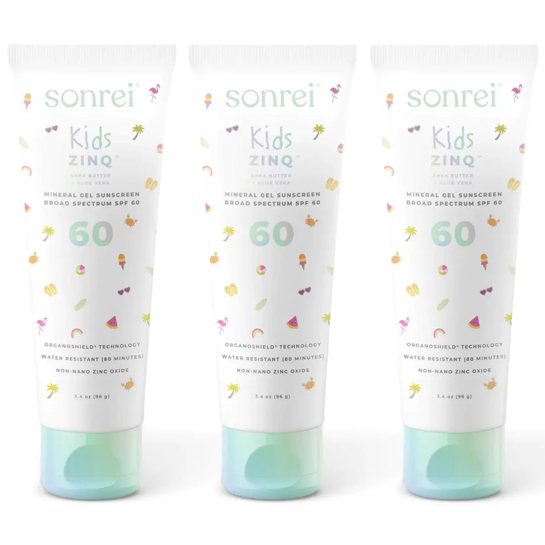 Kids Zinq SPF 60 Mineral Gel Sunscreen 3-Pack Bundle