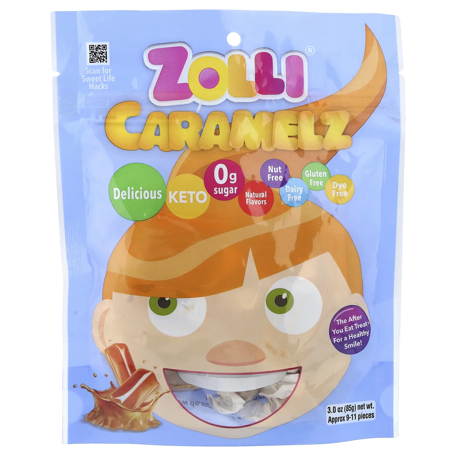 Zollipops Zolli® Caramelz, Approx. 9-11 pieces, 3 oz (85 g)