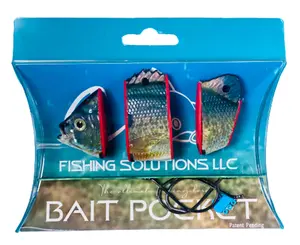 The Bait Pocket-Green Sunfish; Patent-Pending Fishing Lure; No More Lost Bait