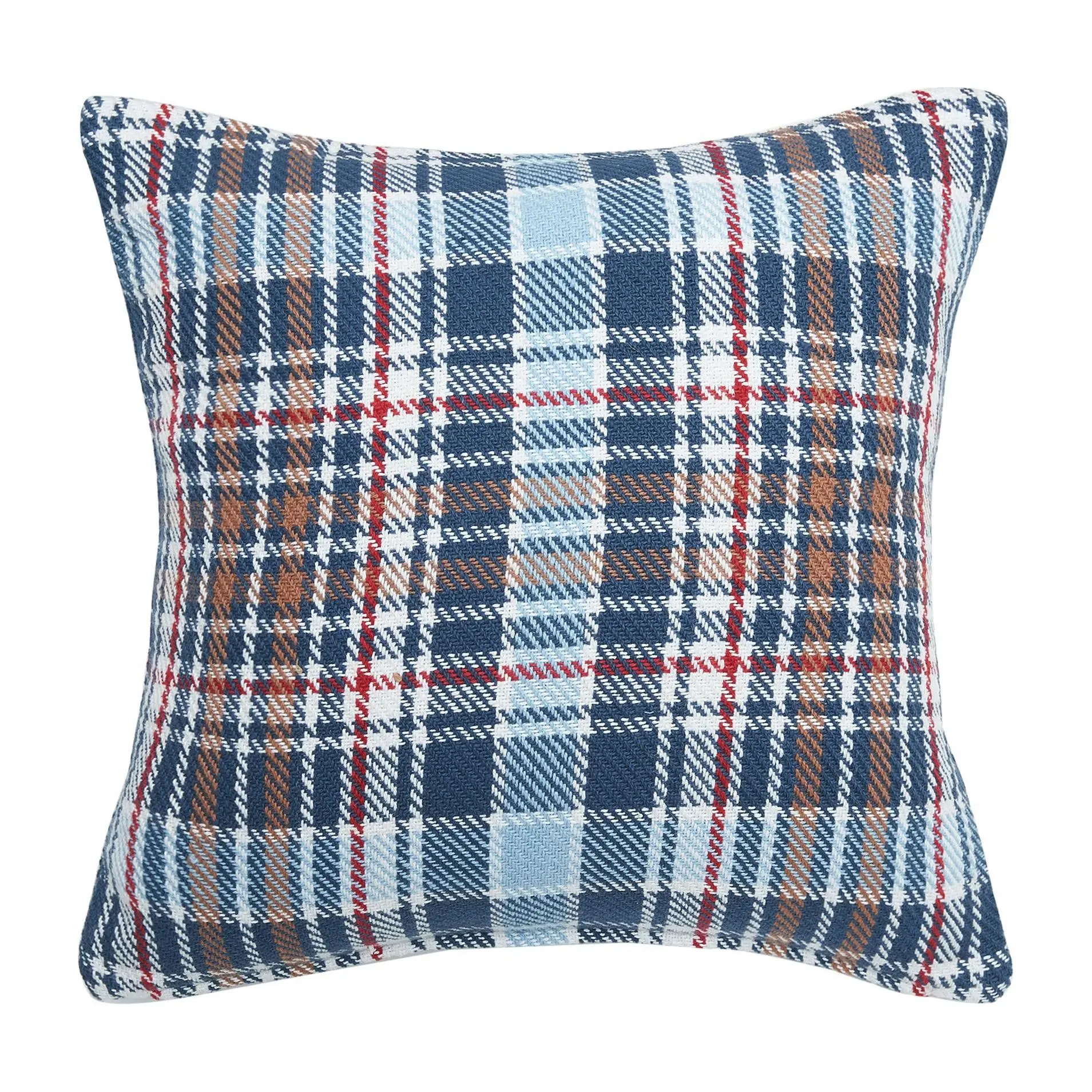 18" x 18" Lawson Lake Plaid Woven Throw Pillowby Valerie
