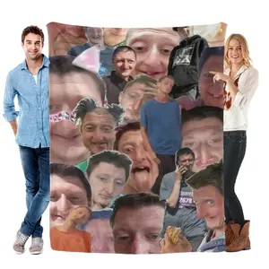 Daniel Larson Green Label Theme Collage Comfort Flannel Blanket - Niche Soft Throw - Super Soft Fleece Gift for Fans and Bold Decor Lovers