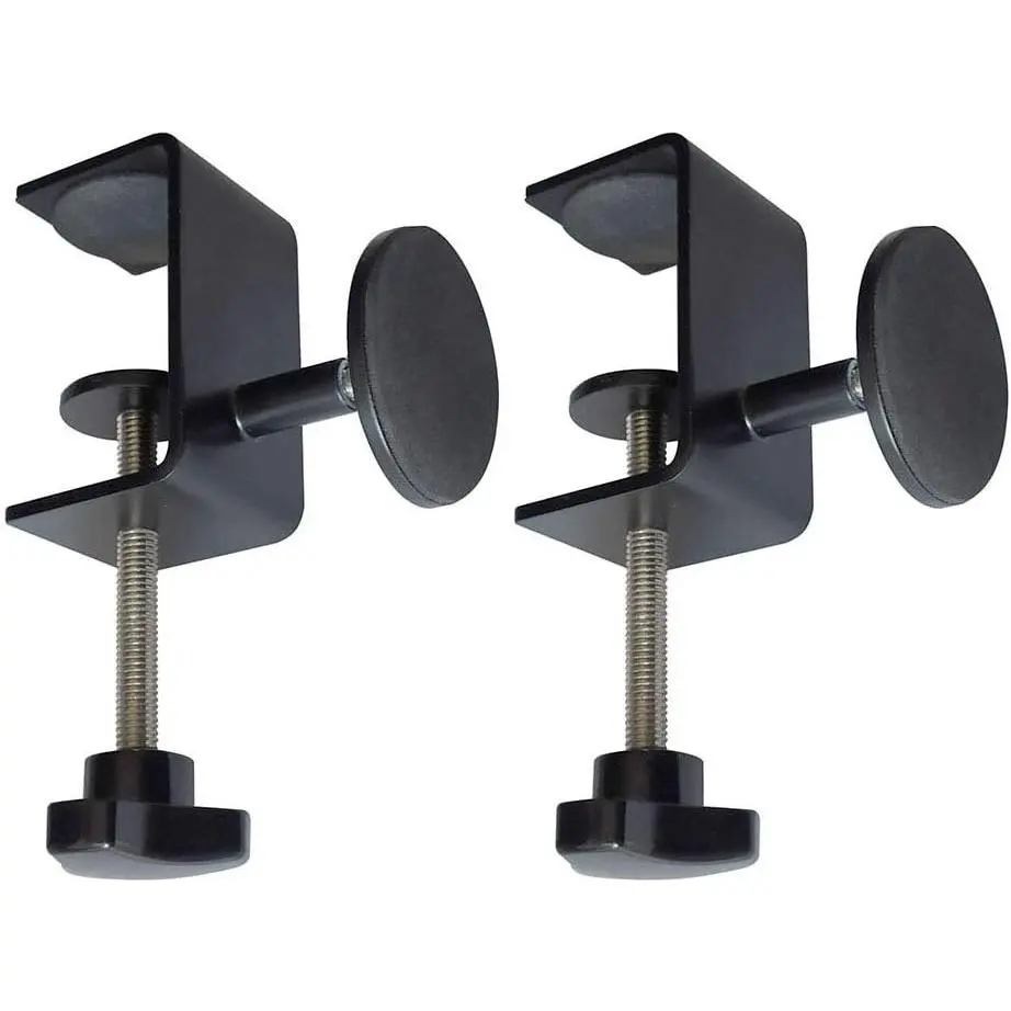 2 Pcs Adjustable Desk Wall Spacers - Table Wall Protectors, Desk Top Spacers, Wall Bumpers, Furniture Protectors (Black)