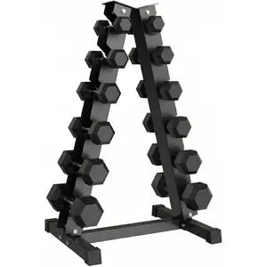 Dumbbell Rack Stand, Heavy Duty Weight Rack Storage for Home Gym, 480/800/1000 LB Capacity, Non-Slip Base with Rubber Guard Protectors, Space-Saving 3-Tier Dumbbell Organizer (5-Pair, 6-Pair, 3-Tier)
