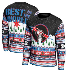 CM Punk Christmas Sweater – Best in the World Holiday Knit Pullover with Lightning Fist Design | Funny WWE Ugly Xmas Sweater