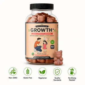 Growth Gummies (Watermelon) Natural Growth & Development Supplement & Teens - Vitamin D, K, Calcium & Ashwaganda, Bone Strength -  Vitamins