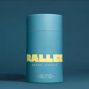 OLD FORMULA RALLEE Energy Gummies Sour Raspberry 30 Servings  per Pack Flavor Dietary Supplement Edible Natural Energy Booster Beverage Sport Tangy