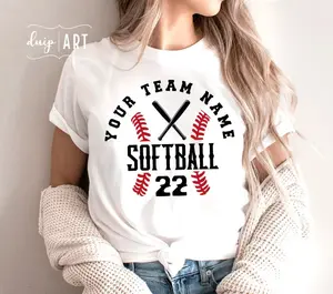 Custom Softball Shirt, Softball Player Number Shirt, Softball Team Shirt, Softball Team Logo Shirt