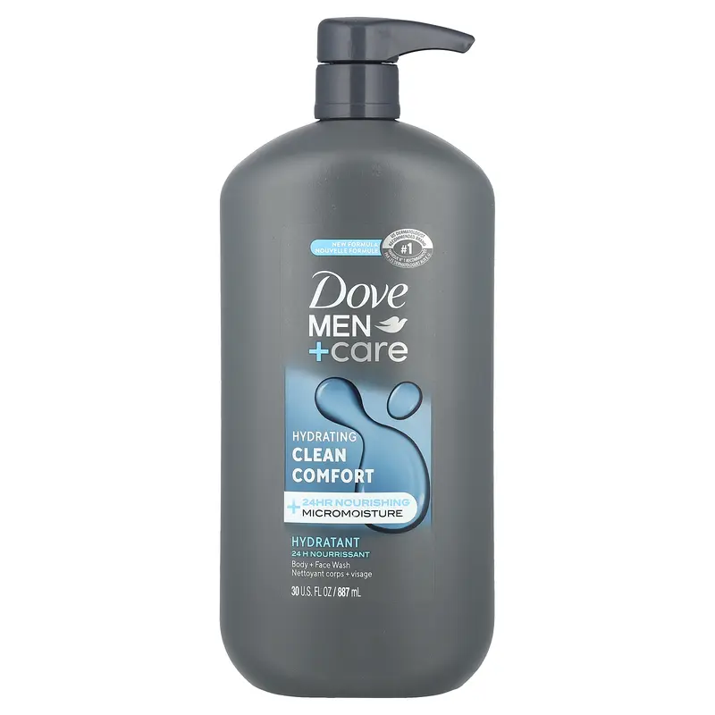 Dove Men + Care, Body and Face Wash, Clean Comfort , 30 fl oz (887 ml)