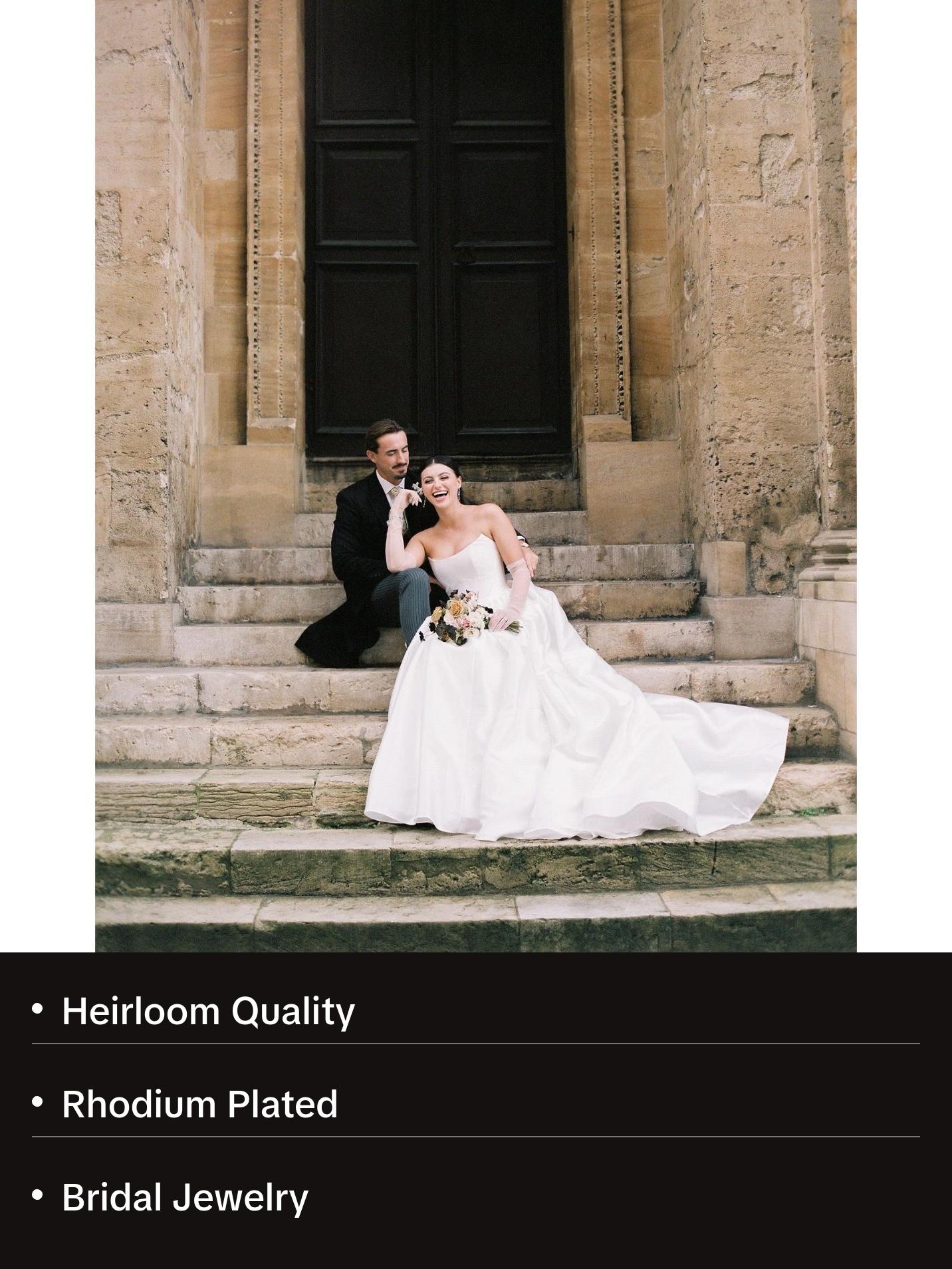 TALLULAH Simulated Diamond Long Drop Earrings