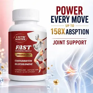 Nutrimaster Glucosamine Chondroitin Joint Support Supplement, Small Molecule Chondroitin, Fast Absorbing Formula, Supports Joint Comfort, Cartilage Health & Daily Mobility, 60 Tablets, 30-Day Supply