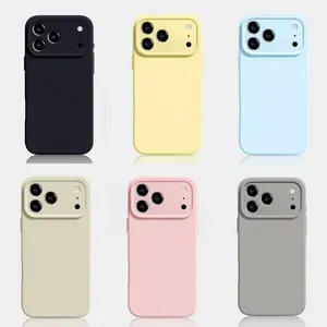 Solid color frosted TPU mobile phone case, suitable for iPhone17 16 15 14 13promax, anti-fall, durable and non-yellowing soft case, solid color mobile phone protective cover