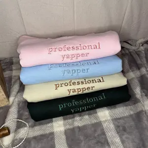 Professional Yapper Embroidered Sweatshirt, Funny Meme Crewneck, Funny Crewneck, Coquette Shirt, Gift for Her