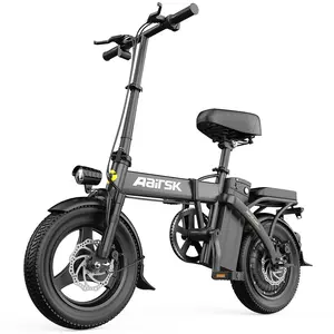 Aairsk F6 / F6 Pro Folding Electric Bike for Adults, 500W Motor, 48V 10Ah/15Ah Battery, 20MPH Top Speed, 14" Tires, Dual Suspension, Dual Disc Brakes, Lightweight Commuter E-Bike