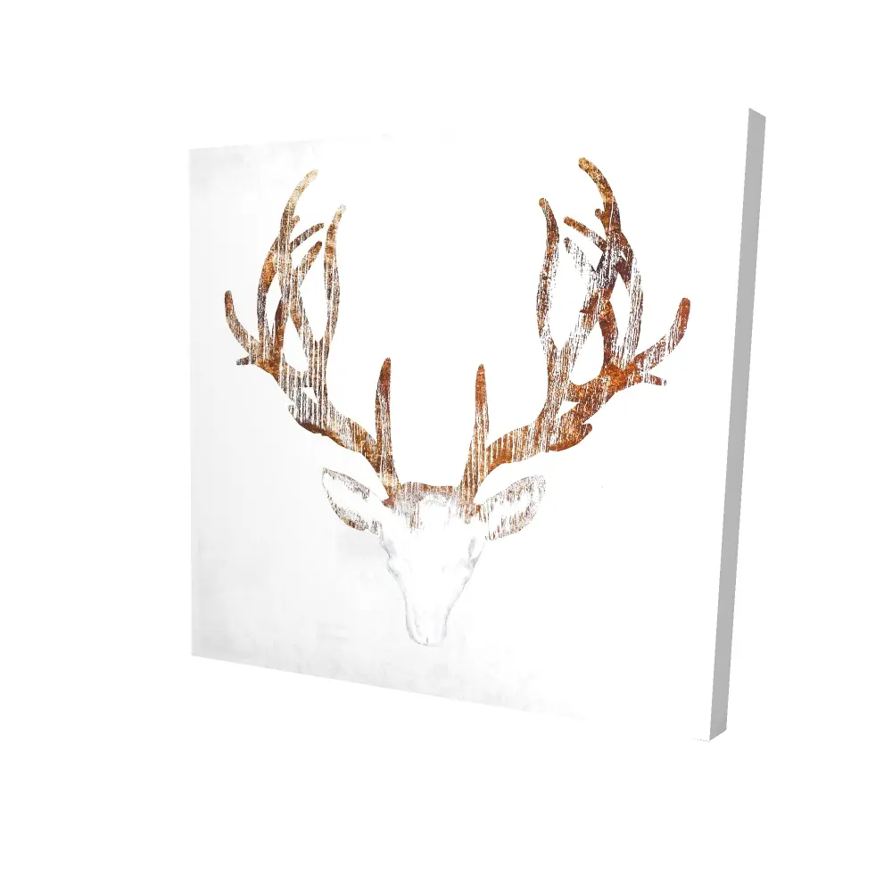 212 MAIN Hangable Wood-Looking Deer Head Wall Photo Print - 24x24 in, Brown, Country Life Home Decor, Home Inspo, Nature Art, Aesthetic Finds, Animal Theme Wall Arts for Bedroom