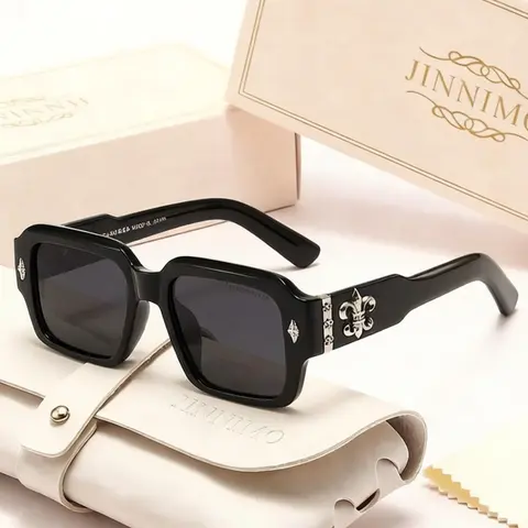 New Fashion Trendy Sunglasses, Versatile Face-Slimming, Perfect for Young Adults, Leather Box Included, Unisex Design, Trendy Beach Eyewear, Shades, Trending Glasses
