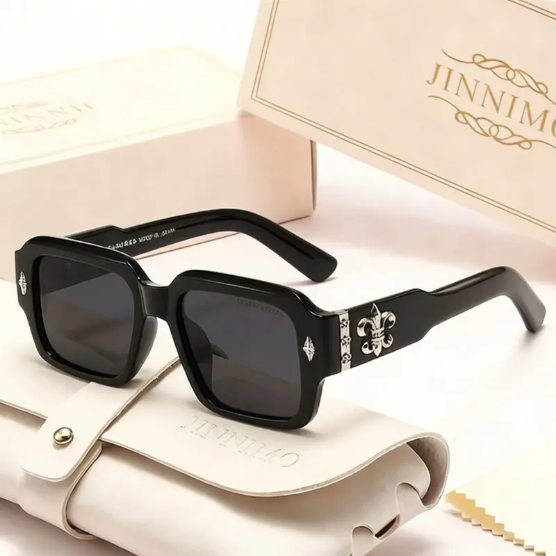 New Fashion Trendy Sunglasses, Versatile Face-Slimming, Perfect for Young Adults, Leather Box Included, Unisex Design, Trendy Beach Eyewear, Shades, Trending Glasses