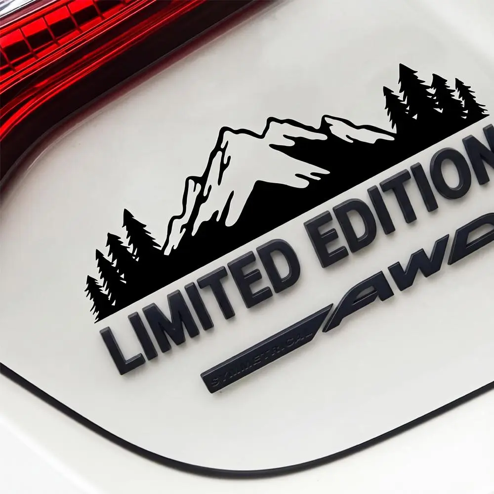 7" Trees and Mountain Decal Vinyl Stickers For Subaru Forester Outback Ascent Crossstrek,Truck Car Above Emblem Graphic Decals