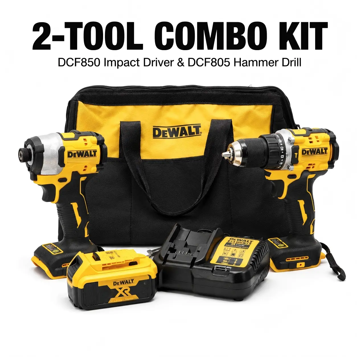 Professional Tool Kit｜DCF850 (3800IPM) Driver & DCF805 (2000RPM) Drill nm torque multipurpose screwdriver kit heavy-duty metal button screw removal cordless dcf512 open box mode control detachable high torque tire speed level unit pry concrete brushless