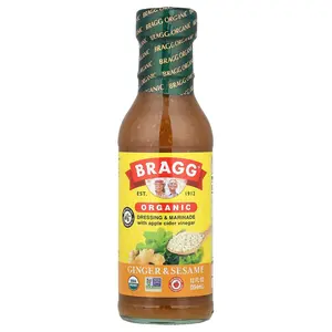 Bragg Organic Dressing & Marinade with Apple Cider Vinegar, Ginger & Sesame, 12 fl oz (354 ml)