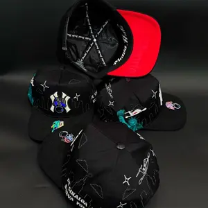 Gorra YN Culiacan Fosforescente Hat - avioneta pin metálico Red and Black Designs with Unique Patterns and Embellishments