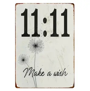 Vintage Make A Wish Letter Pattern Wall Sign, Durable Wall Decor, Easy Hang Wall Art for Home Bar Cafe, Wall Decor Supplies