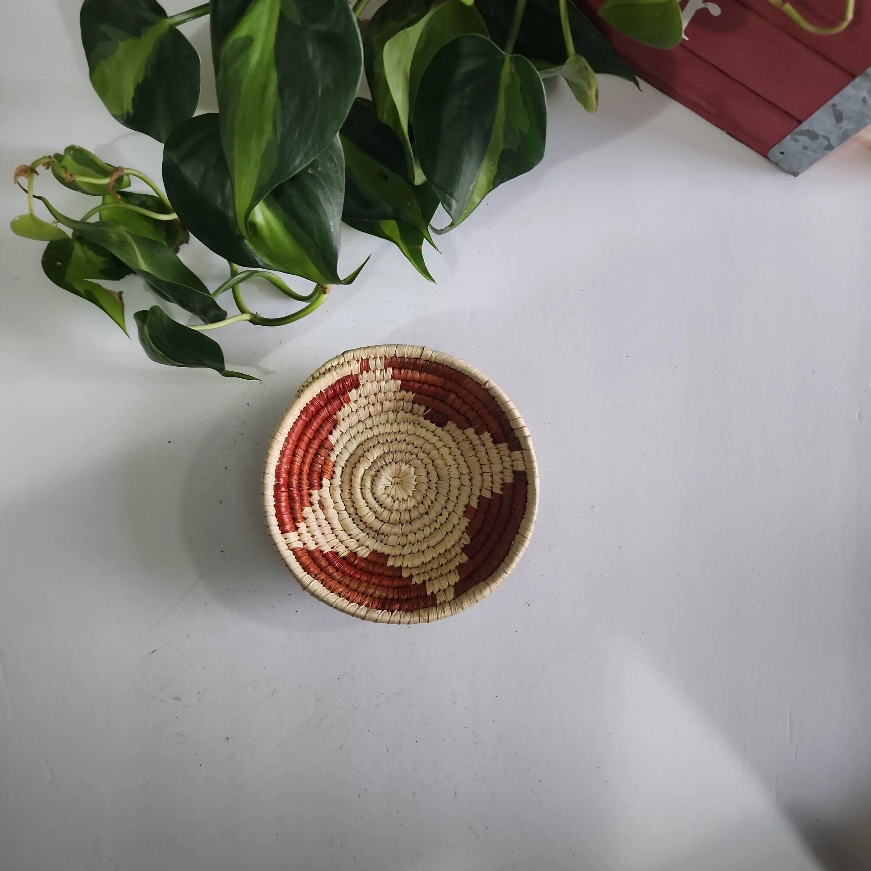 Southwest Handwoven Trinket Basket | 3-4 Inches | Authentic Native American Craftsmanship