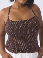 Brown and White Polka Dot