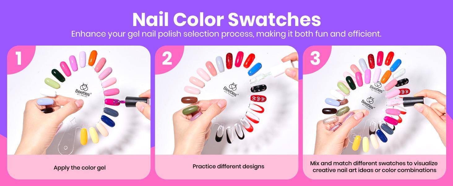 Beetles Gel Nail Polish Kit with UV Light 35 Colors All-in-one Gel Polish Nail Kit with Base and Matte&Glossy Top Coat Soak Off All Season Gel Nail Kit Manicure Tools Easter's Gift for Women Girls