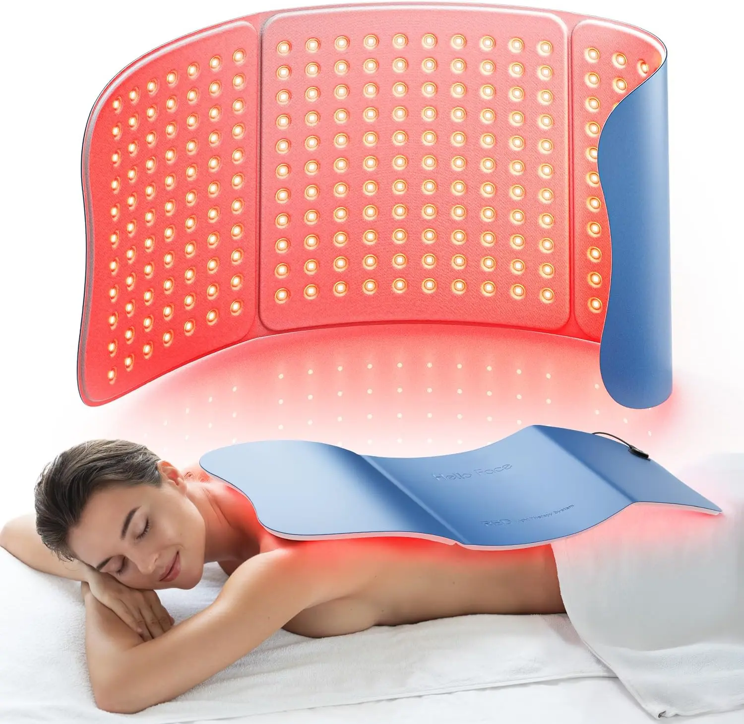 Red Light Therapy Mat for Body Irradiance，Extra Long 30''x12'' Red Light for Body, 264 x Triple-Chip LEDs Large Red Light Mat Portable Near Infrared 660nm & 850nm for Full Body Back Hips Joint 36W